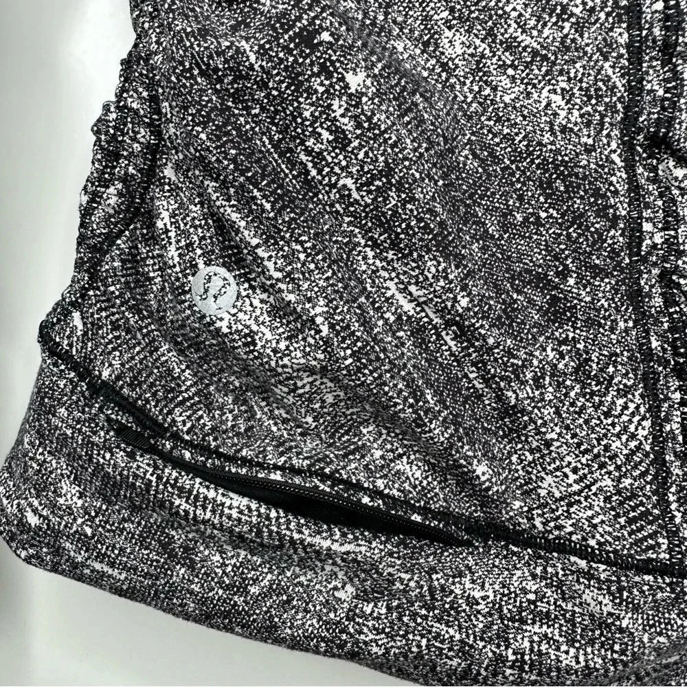 Lululemon Cypress Kiss Half Zip in Rush Jacquard Black White Size 6 - Picture 12 of 15